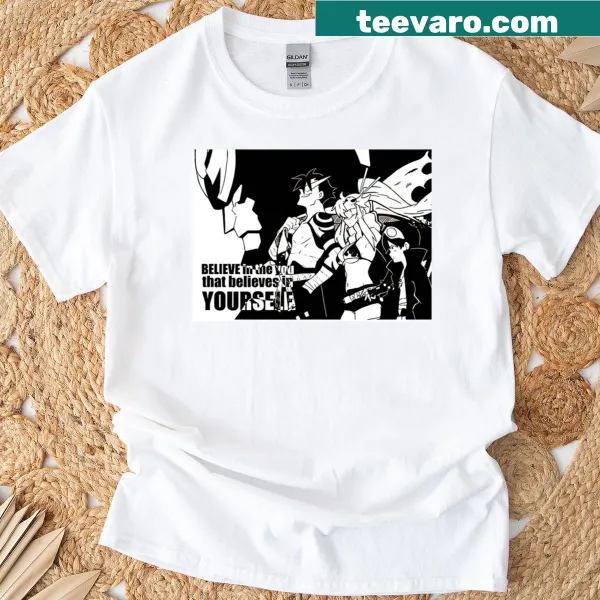 Vintage action T-shirt with cartoon anime design