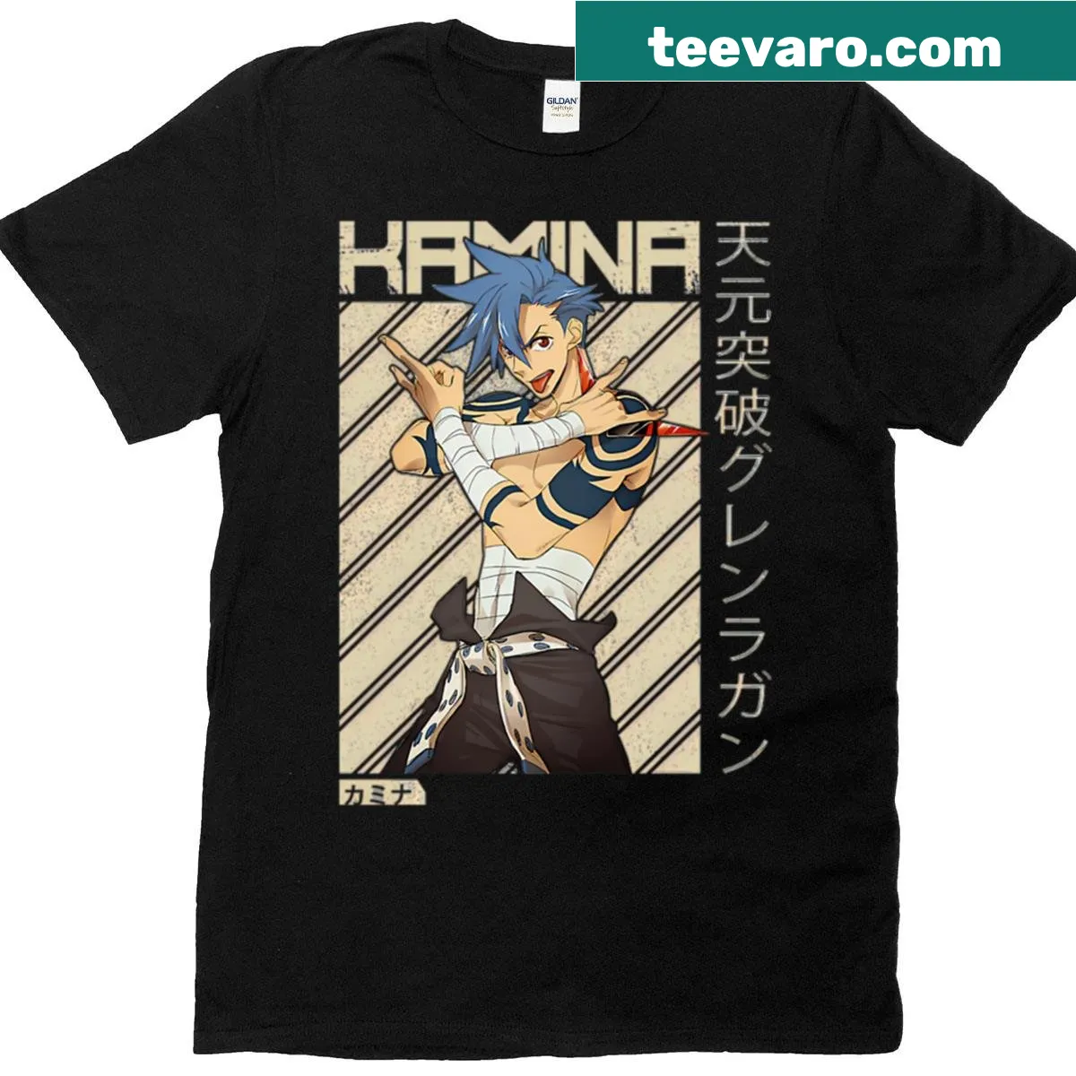 Vintage cartoon movie and anime-themed graphic on a t-shirt — on a men's t-shirt