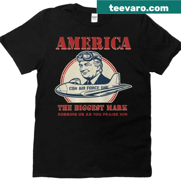 Retro political satire T-shirt featuring humorous design elements