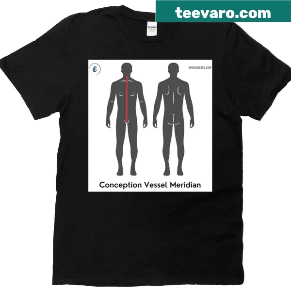 Conception Vessel Meridian Chart illustration T-shirt
