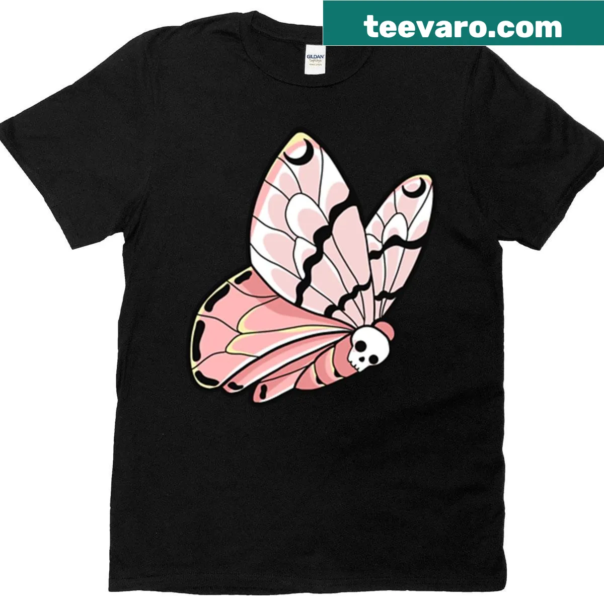 Illustration of a cute death moth on a T-shirt — on a men's t-shirt