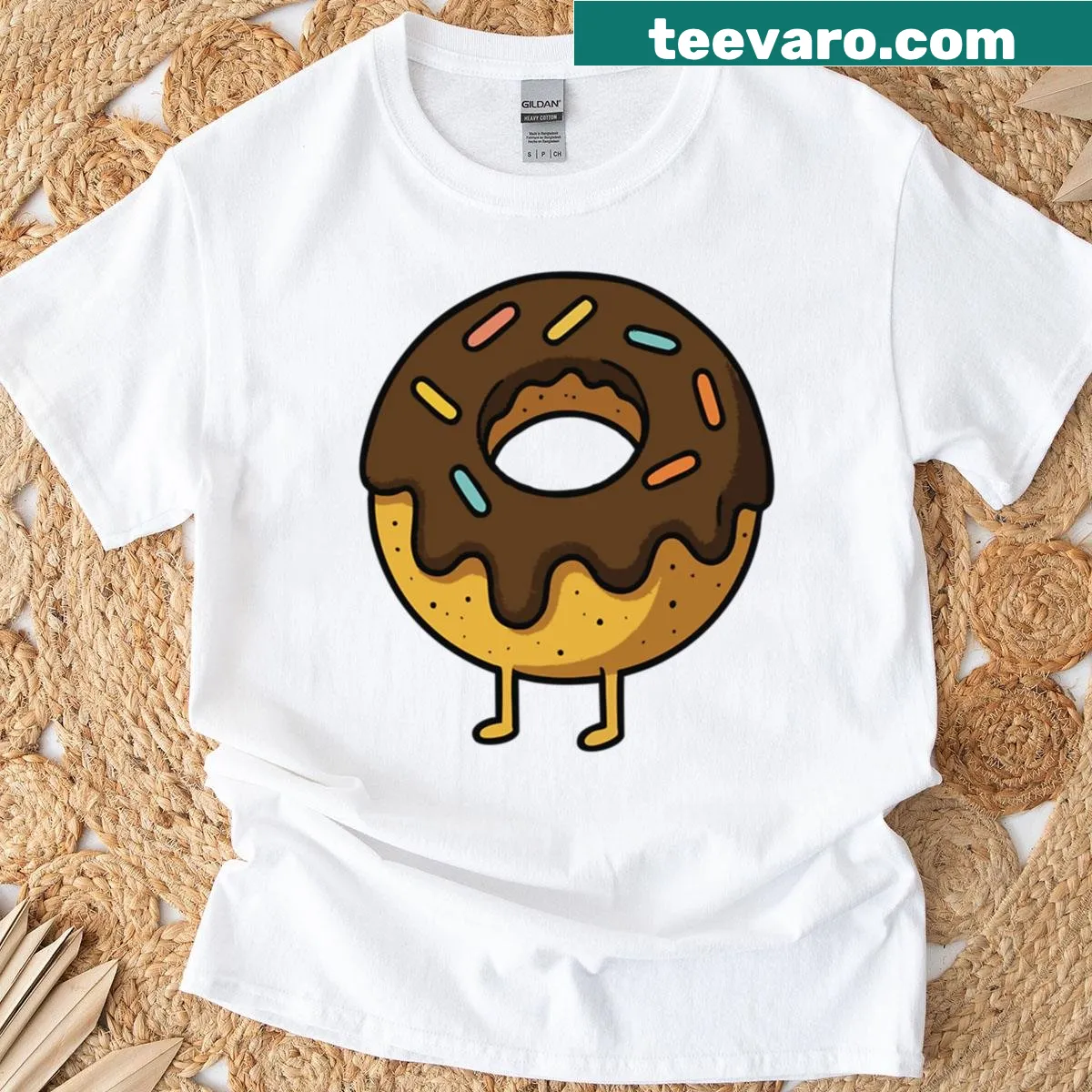 Cute doughnut design T-shirt — on a men's t-shirt