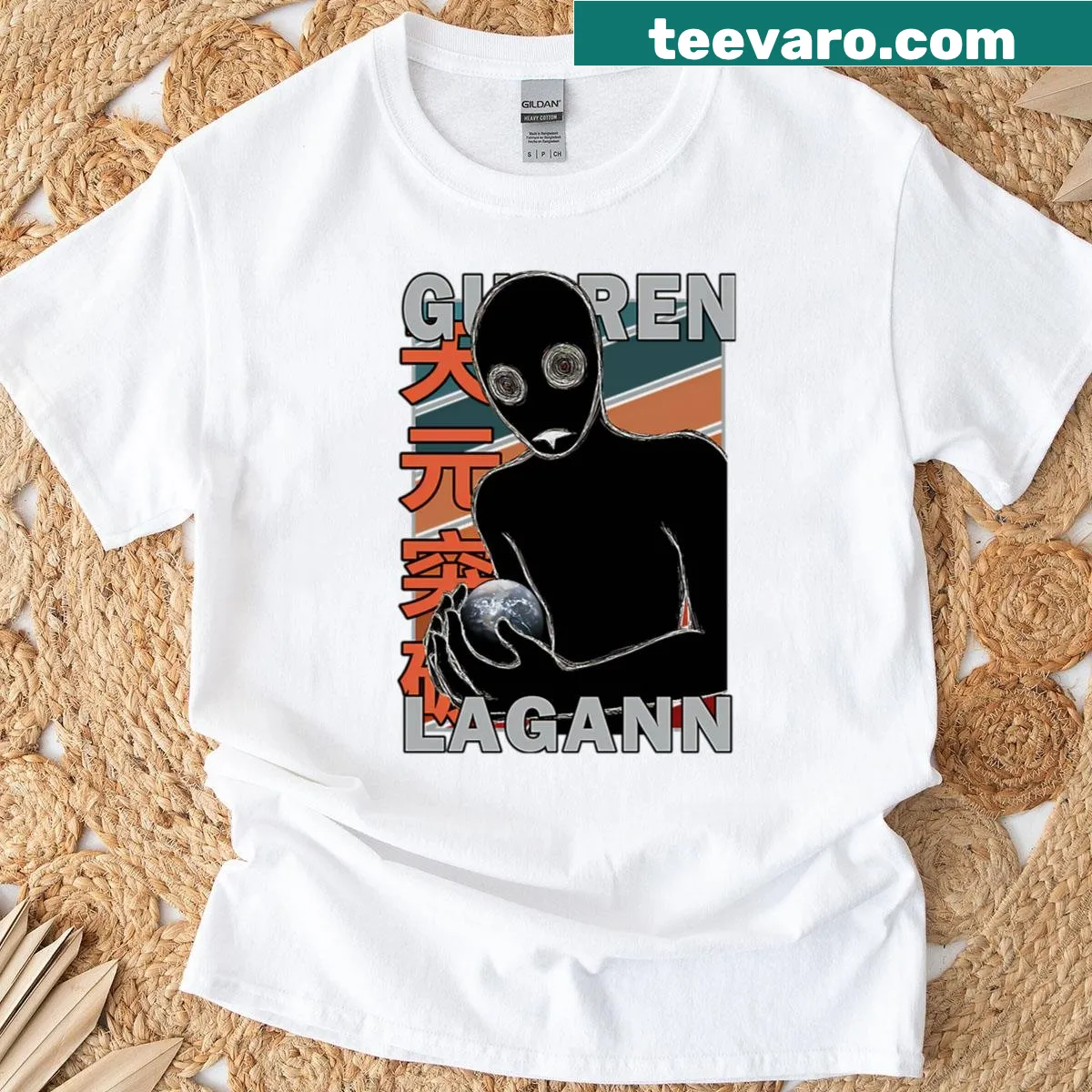 Vintage-style t-shirt celebrating action anime and cartoon comedy — on a men's t-shirt