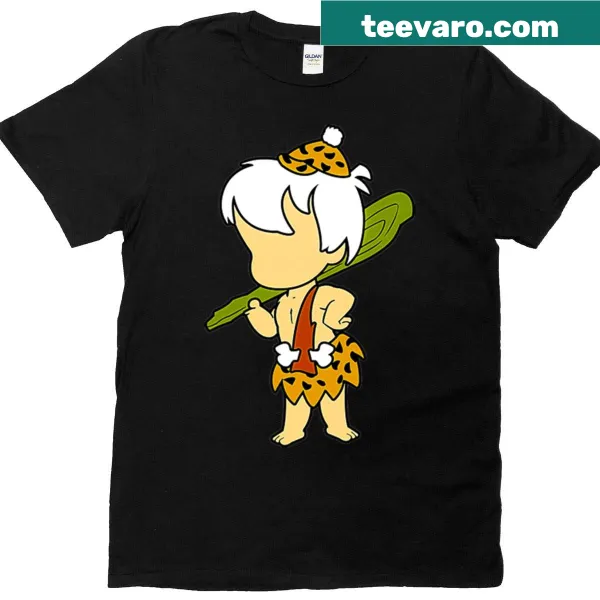 Cartoon graphic of Bam Bam from The Flintstones on a t-shirt