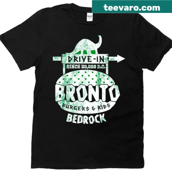 Illustrated Bronto Burgers and Ribs graphic from the Flintstones