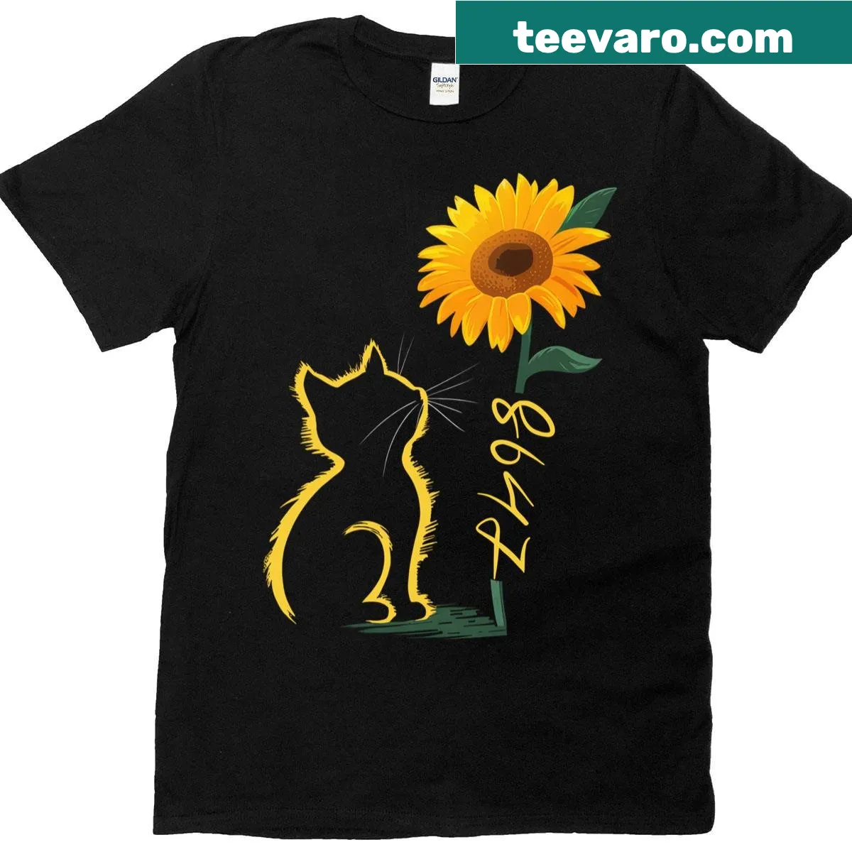 Vintage-style floral T-shirt with subtle political message — on a men's t-shirt