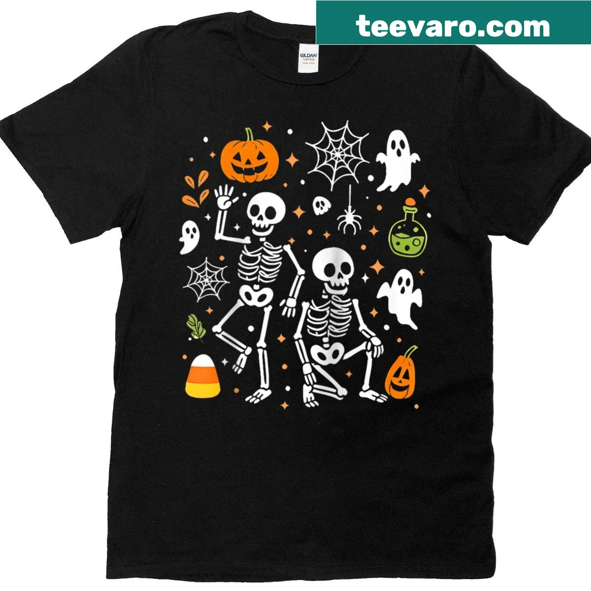 Skeleton graphic with feminist slogans on a raglan tee for Halloween. — on a men's t-shirt