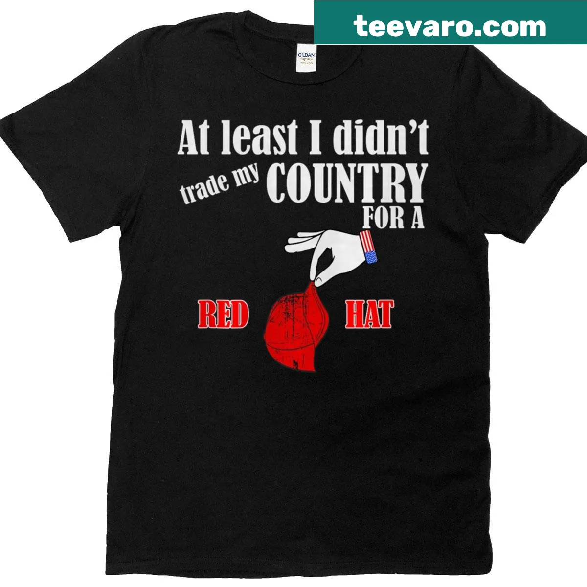 Patriotic humorous anti-Trump graphic t-shirt — on a men's t-shirt