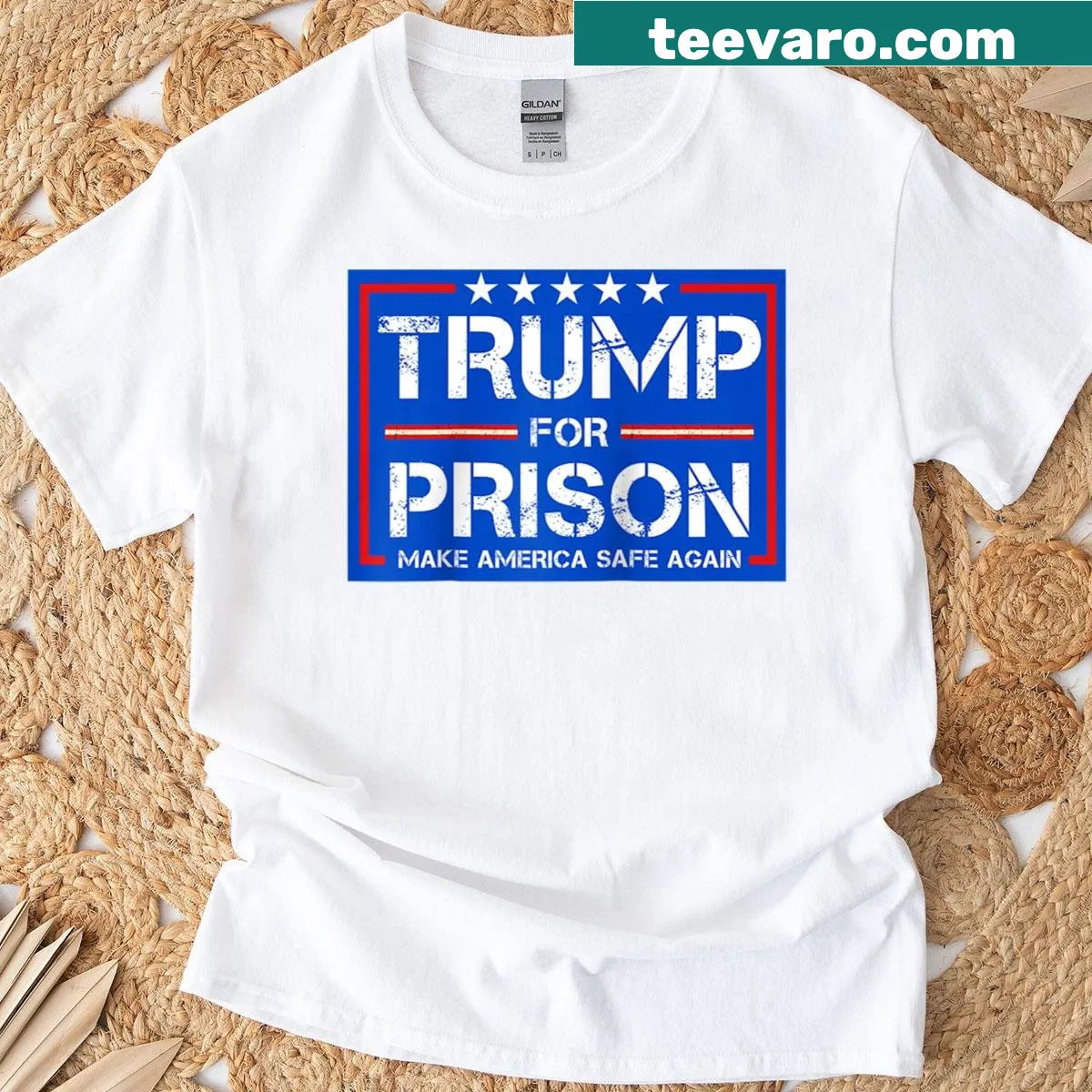 Funny Trump graphic on raglan baseball tee — on a men's t-shirt