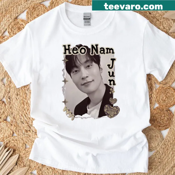 Vintage Kdrama collage t-shirt featuring Heo Nam-jun artwork.