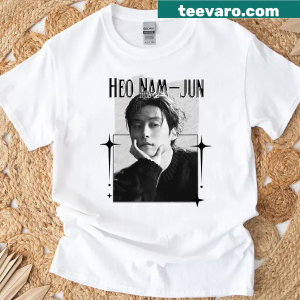 Vintage scrapbook collage design featuring Heo Nam-jun