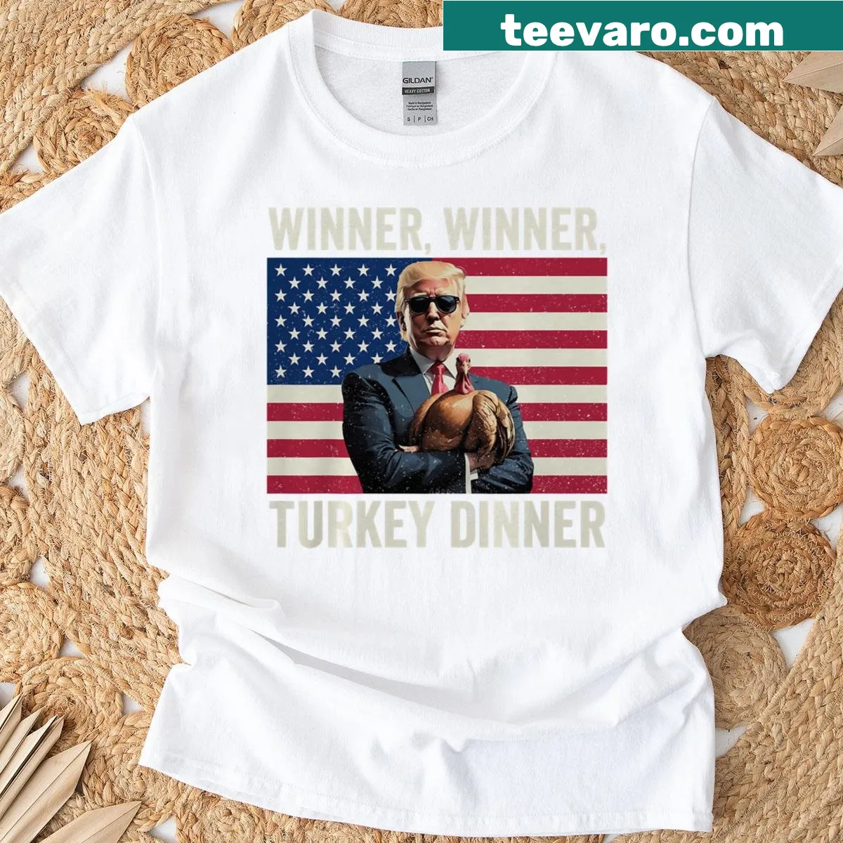 Funny Thanksgiving design with a political twist — on a men's t-shirt