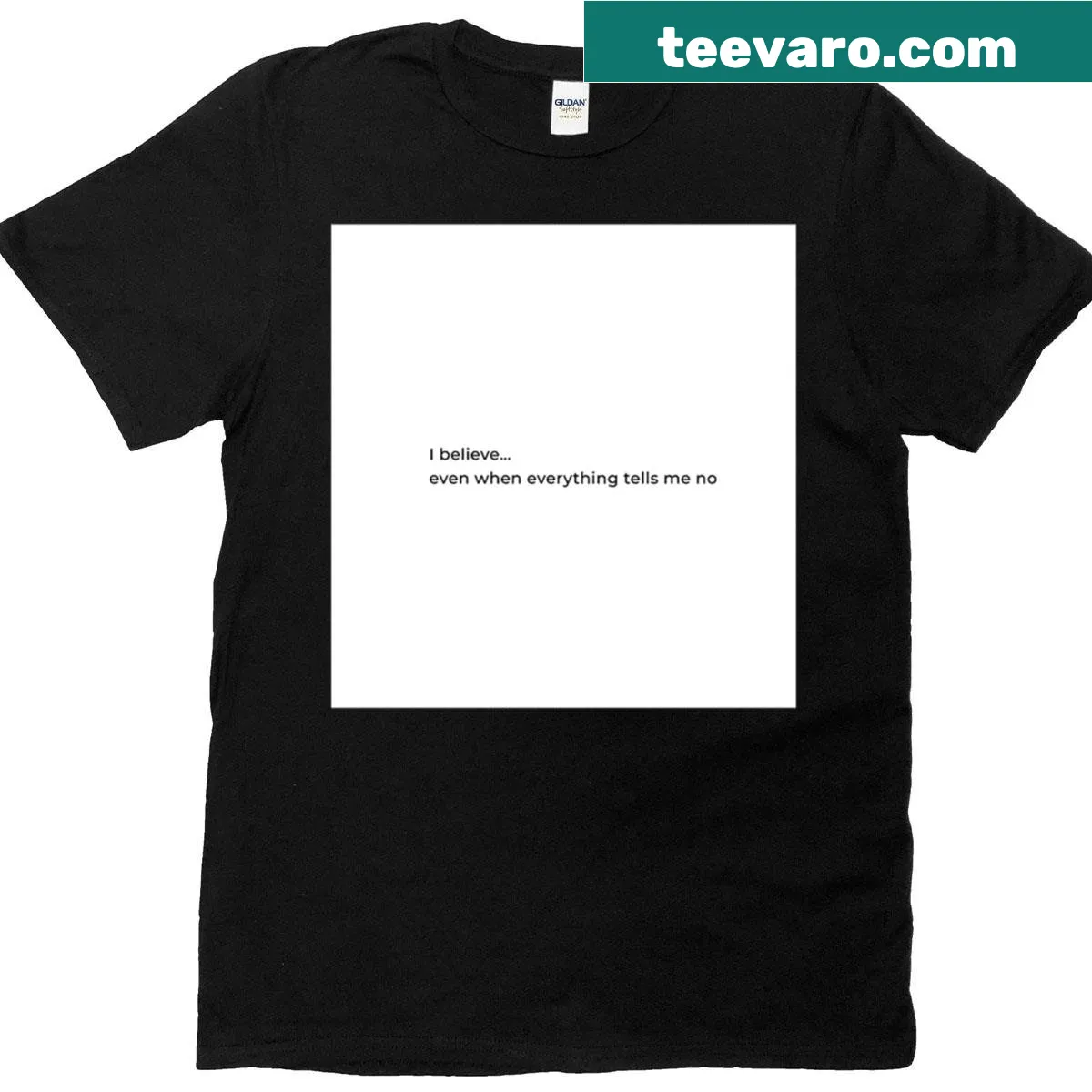 Inspirational T-shirt with a faith-based message — on a men's t-shirt