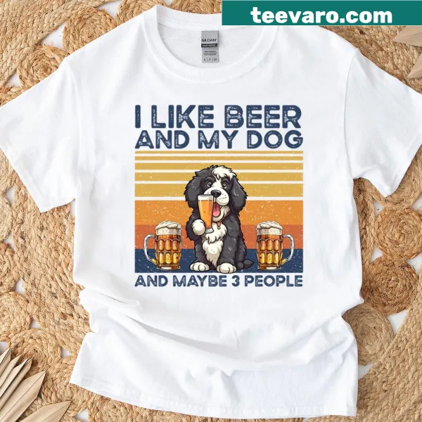 Funny dog lovers shirt with humorous text and cartoon graphics