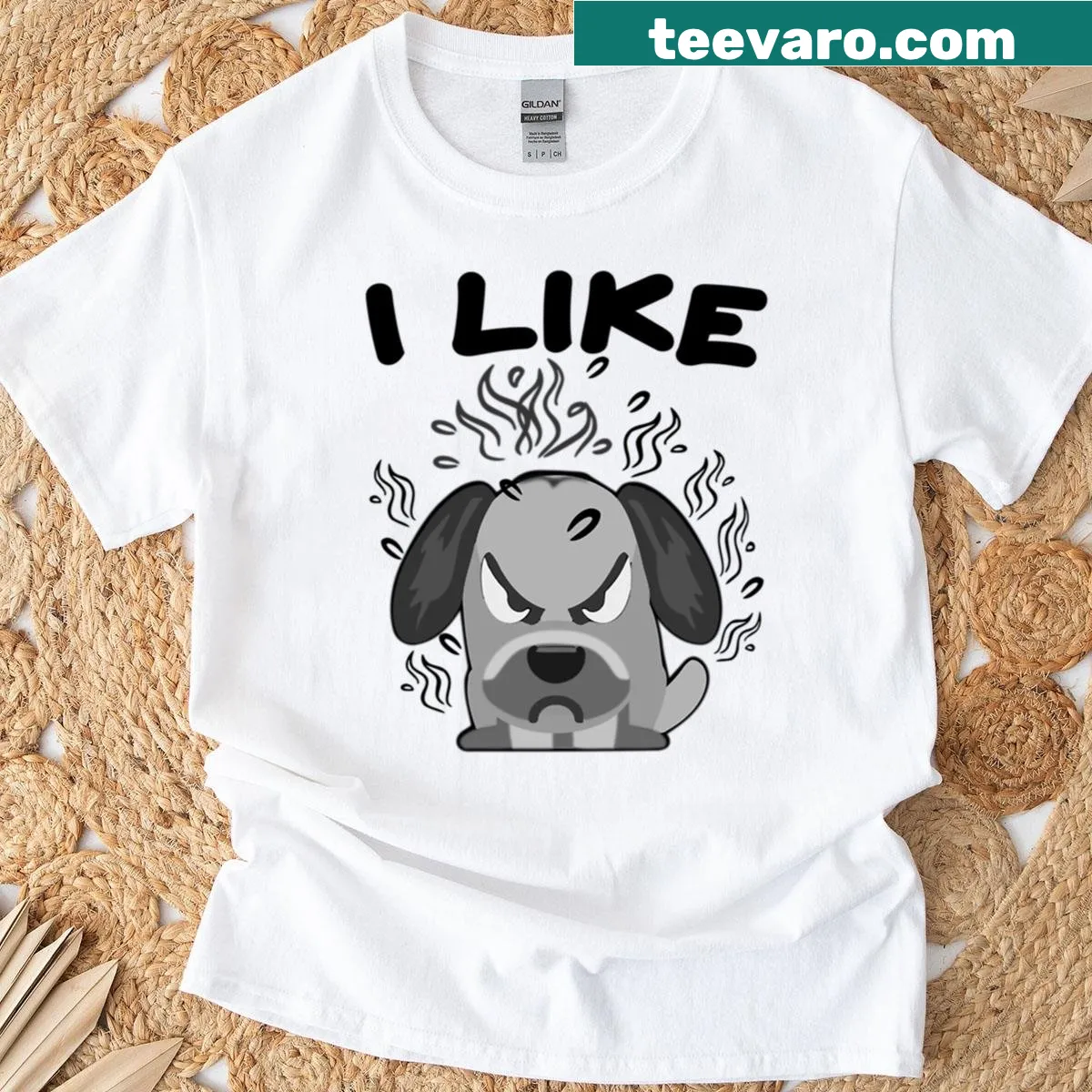 Playful hot dog graphic on a casual t-shirt — on a men's t-shirt