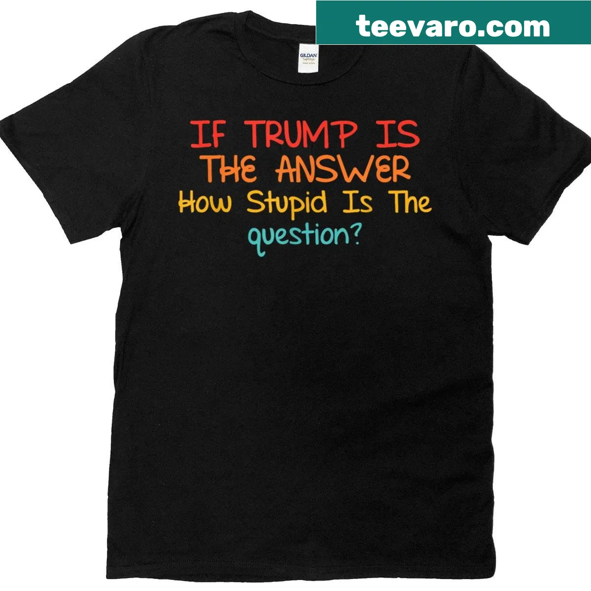 Sarcastic shirt with clever political phrase — on a men's t-shirt