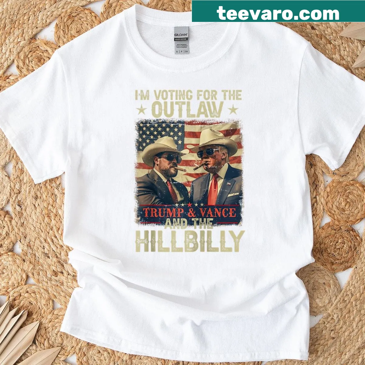 Political statement T-shirt with bold graphic design — on a men's t-shirt