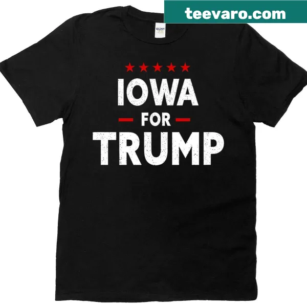 Iowa For Trump 2024 t-shirt with bold text design