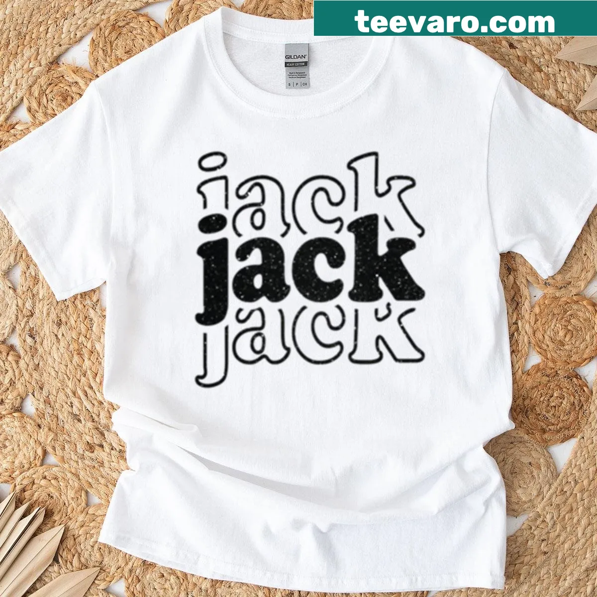 Personalized shirt featuring the name Jack — on a men's t-shirt