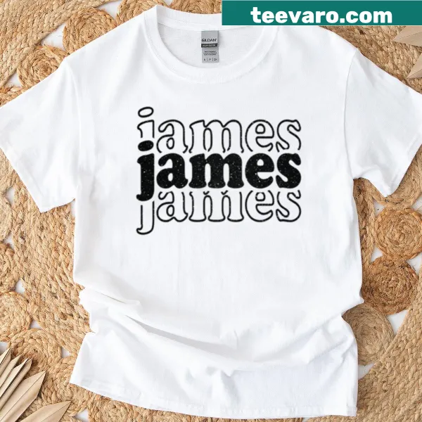 Personalized shirt featuring the name James