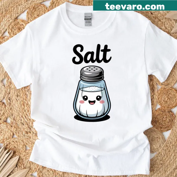 Kawaii Halloween T-shirt with salt and pepper shakers