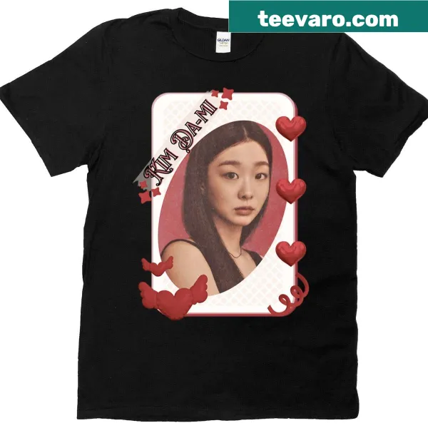 Collage design t-shirt featuring Kim Da-mi from Kdrama.
