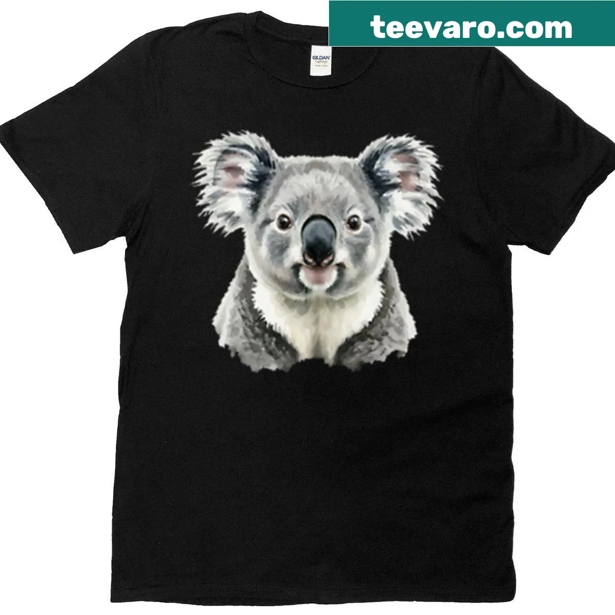 Illustration of a friendly koala bear on a t-shirt — on a men's t-shirt