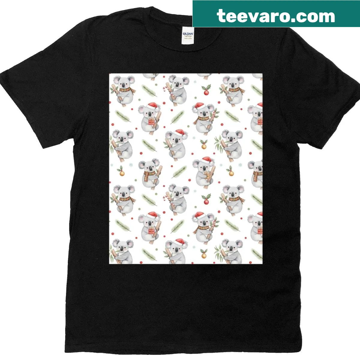 Cute illustrated Koala Bears graphic T-shirt — on a men's t-shirt