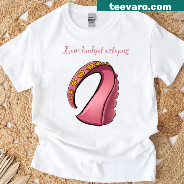 Humorous octopus tentacle graphic on a T-shirt
