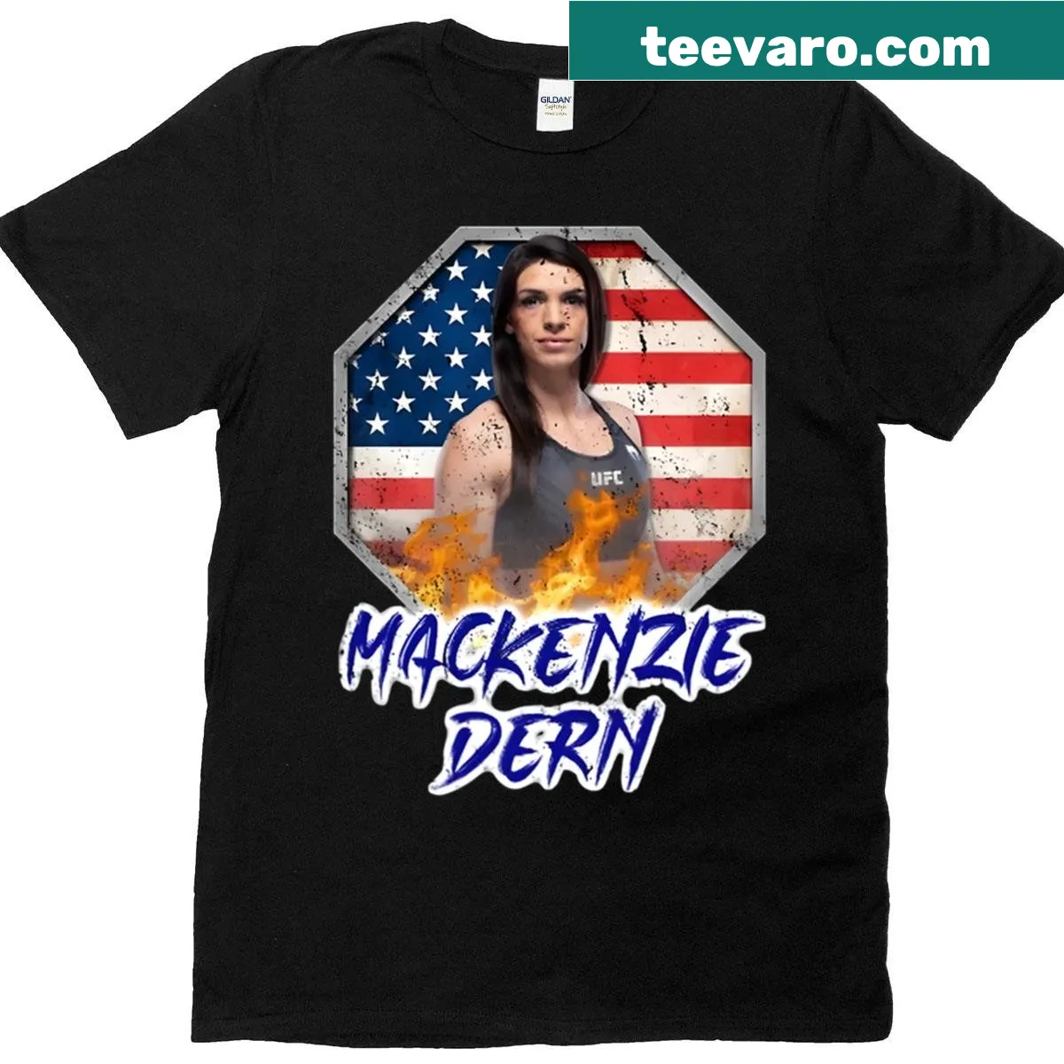 T-shirt featuring the nickname 'The Iron Lady' for Mackenzie Dern — on a men's t-shirt