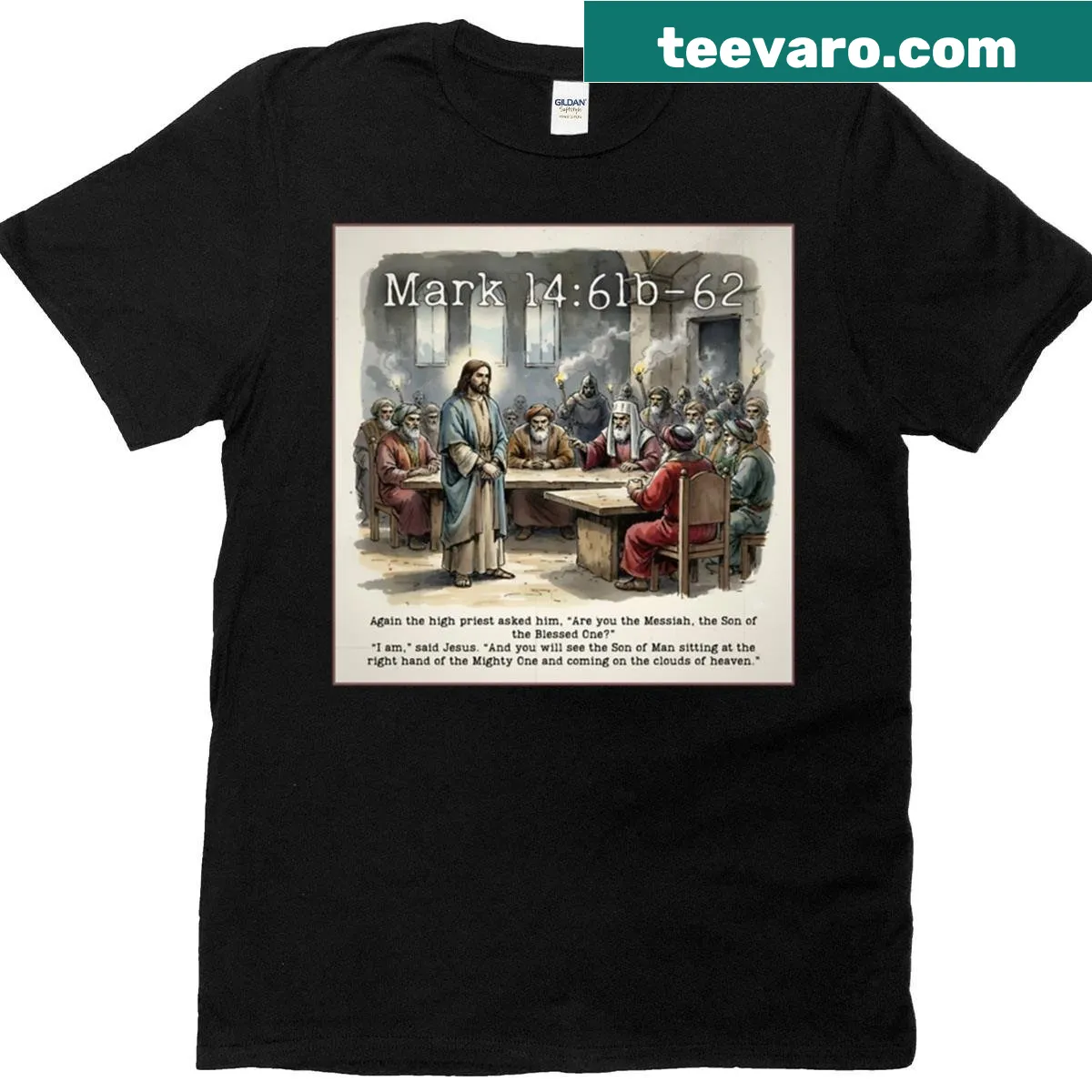 Abstract typography design with 'Mark 1461b-62' text — on a men's t-shirt