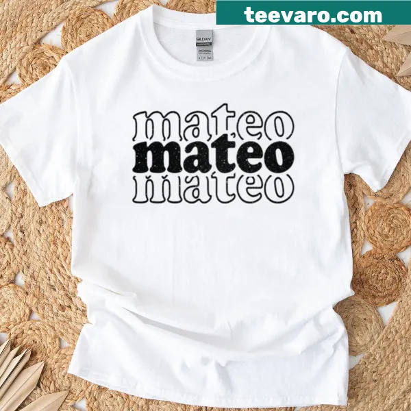 Personalized T-shirt featuring the name Mateo