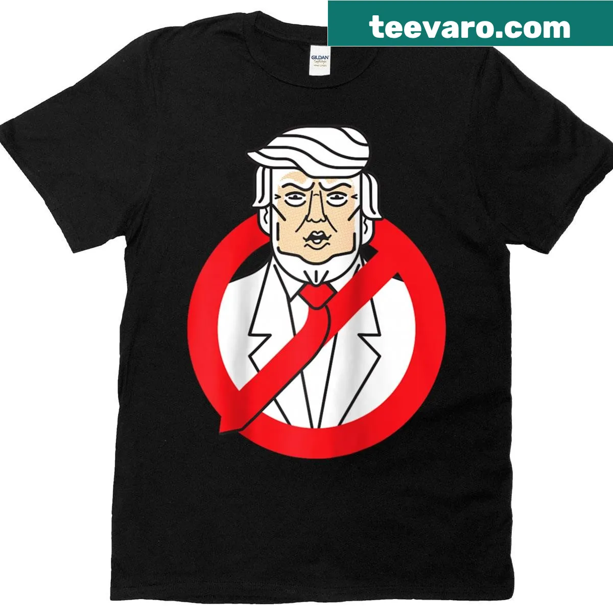 Bold t-shirt with 'No Trump' text — on a men's t-shirt