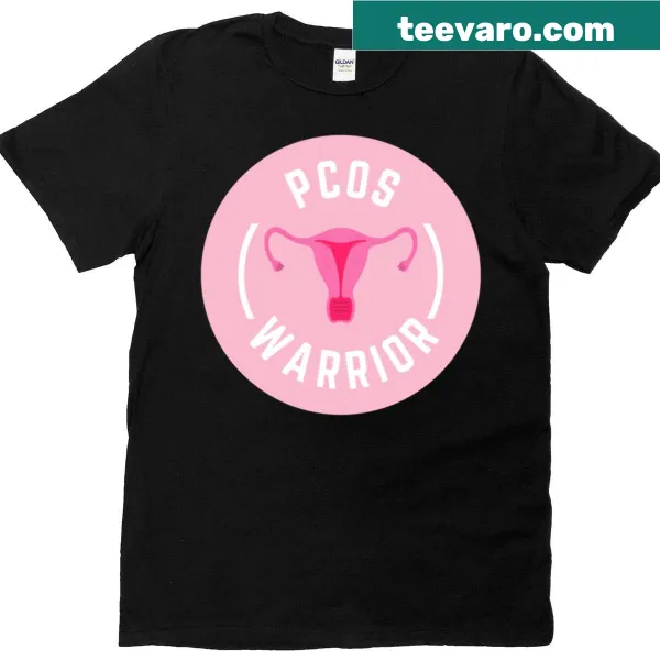 PCOS Warrior graphic T-shirt for those with polycystic ovary syndrome