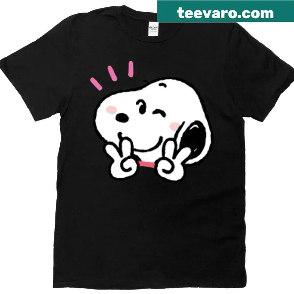 Cartoon Snoopy waving goodbye in a humorous design