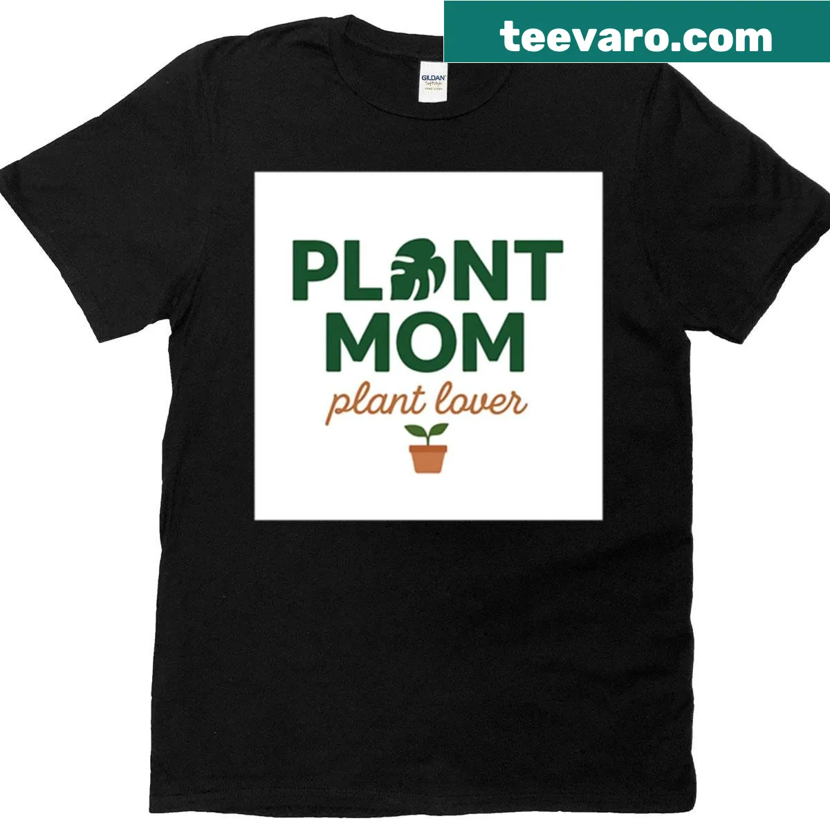 Oversized t-shirt with a Monstera leaf design for plant lovers — on a men's t-shirt