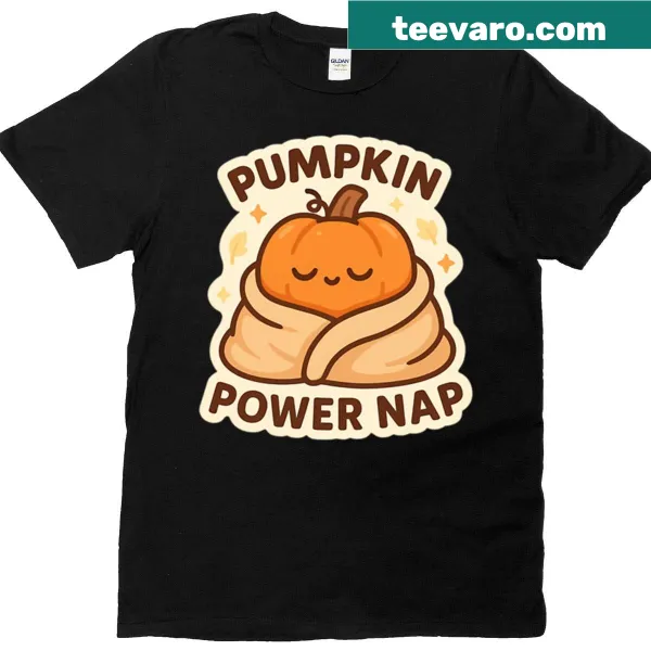 Cozy fall pumpkin illustration on t-shirt
