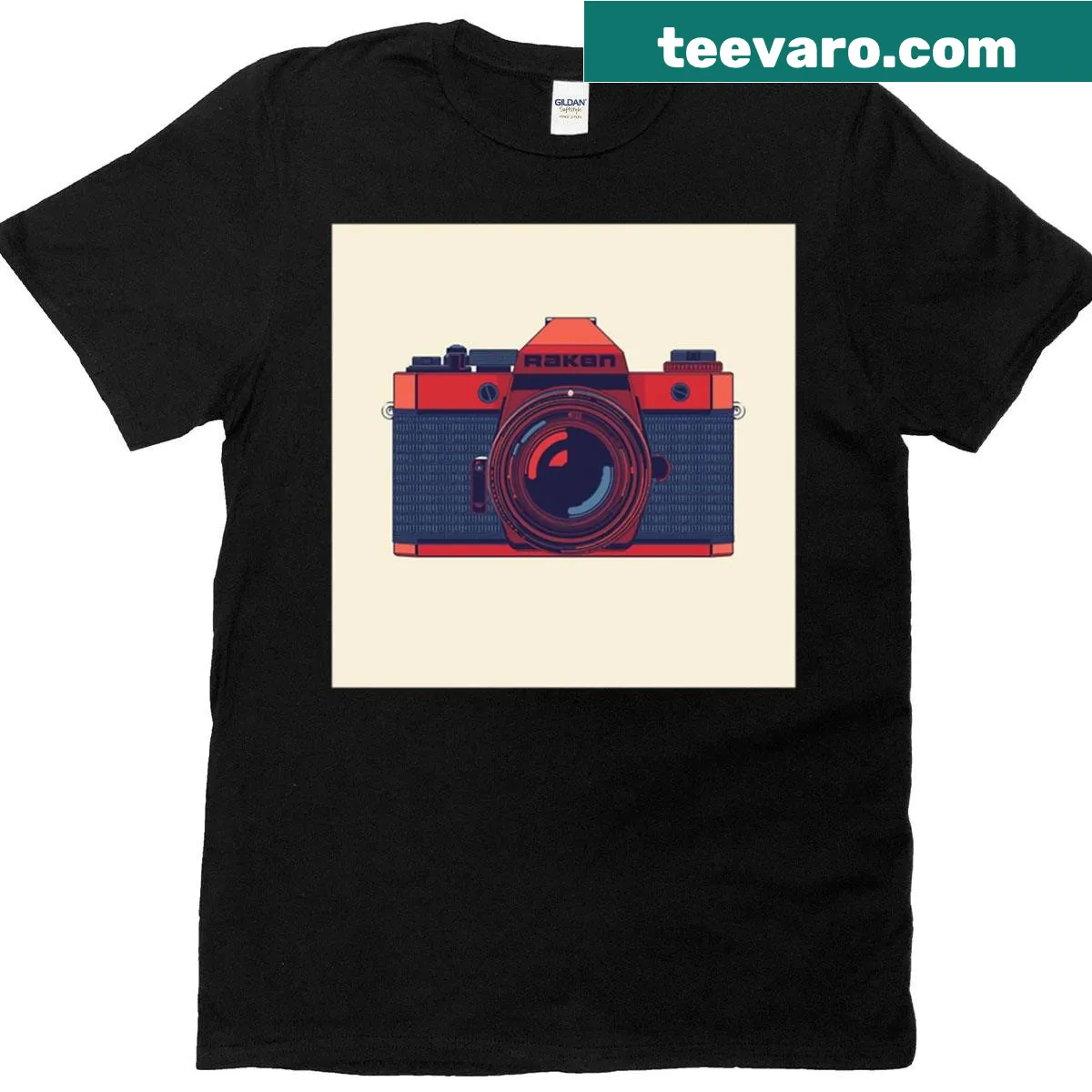 Vintage camera graphic on a photography lover's t-shirt — on a men's t-shirt