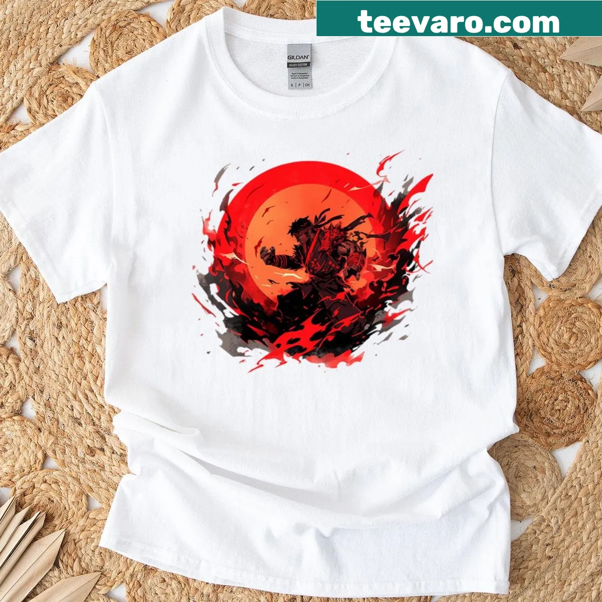 Graphic t-shirt featuring Ryu from Street Fighter — on a men's t-shirt