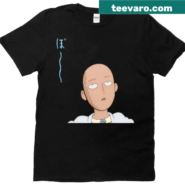Saitama blank stare meme t-shirt design from One Punch Man