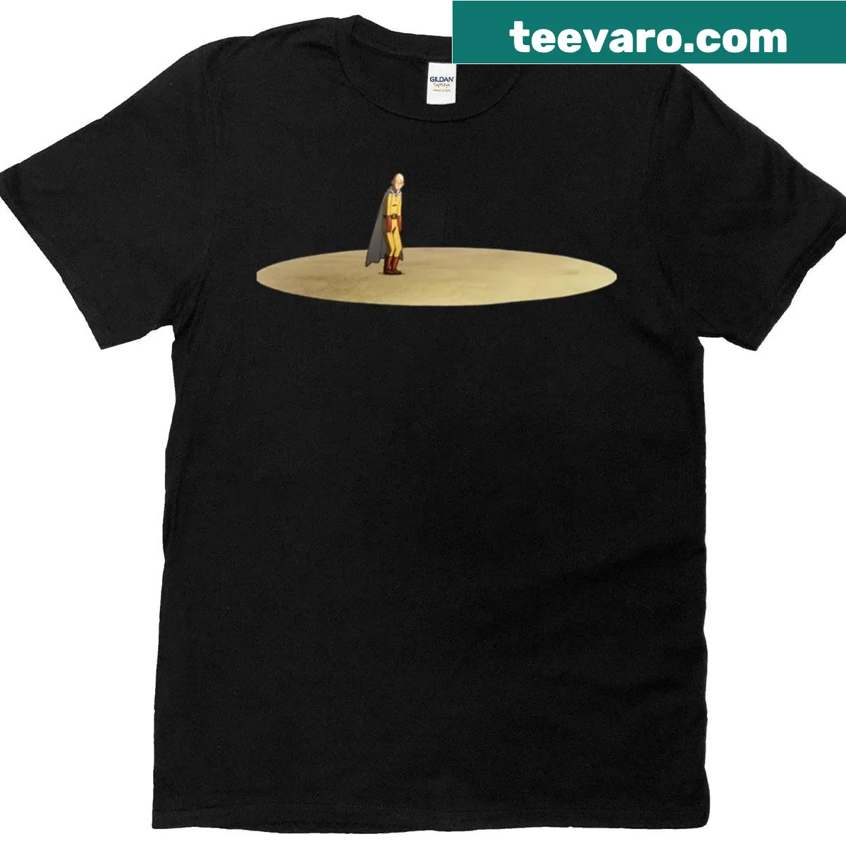 Edgy illustrated T-shirt featuring Saitama's inner void theme — on a men's t-shirt