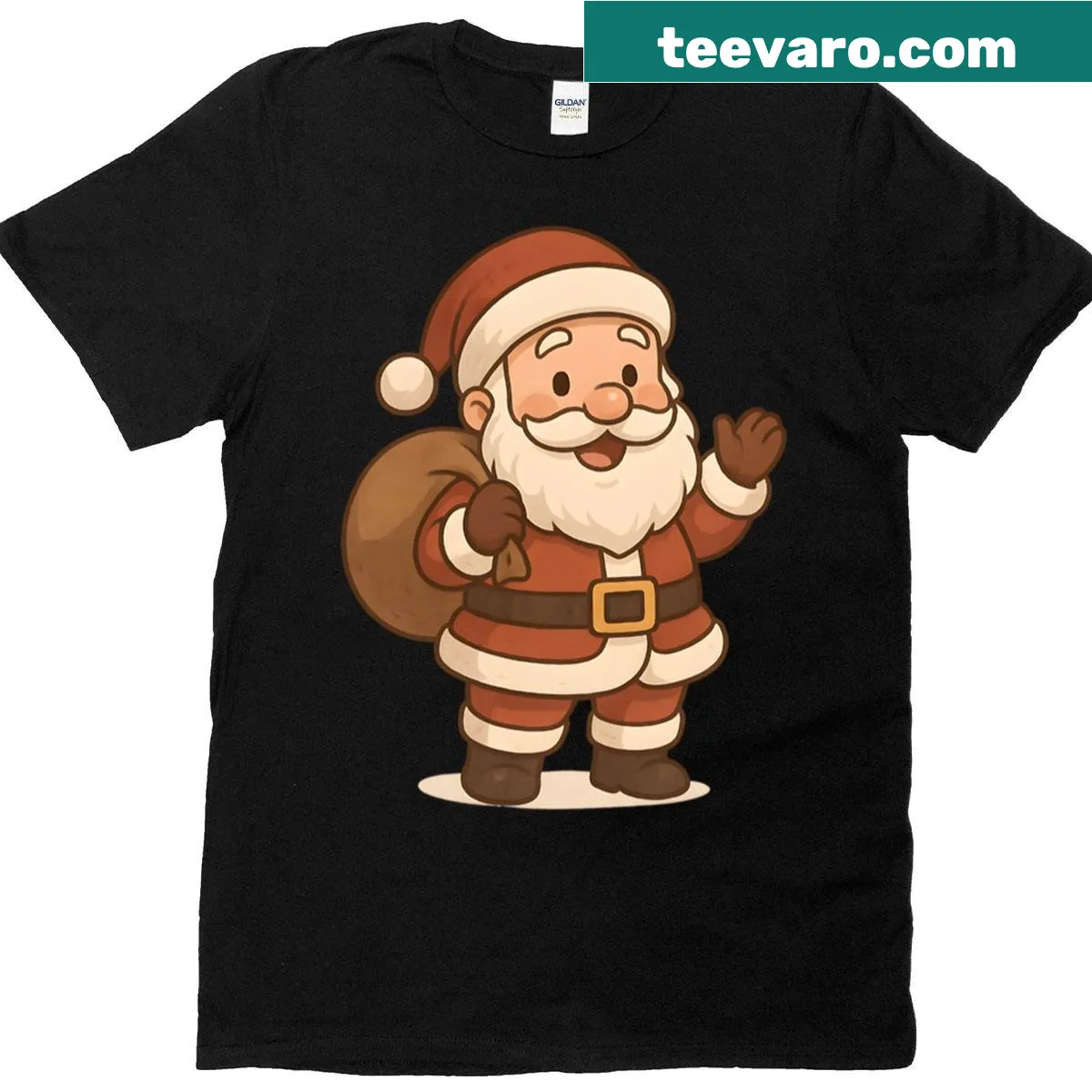 Classic Santa Claus portrait on an oversized shirt — on a men's t-shirt