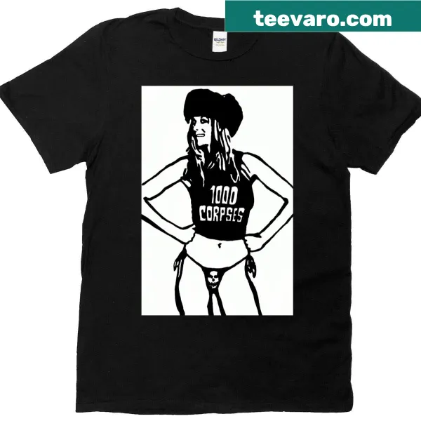 Illustration shirt featuring Sheri Moon Zombie in a horror-themed design