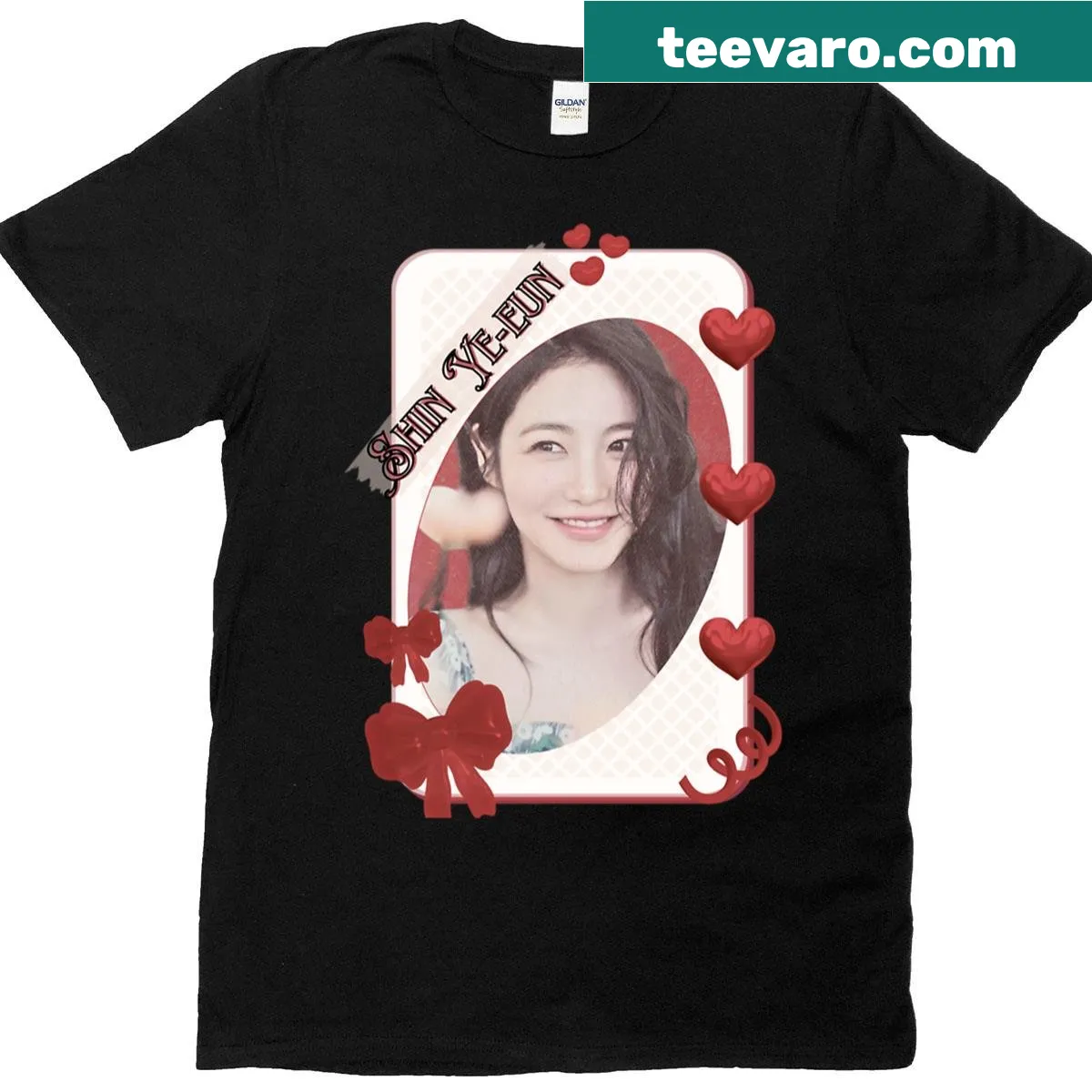 Kdrama-themed shirt featuring a Shin Ye-eun collage — on a men's t-shirt