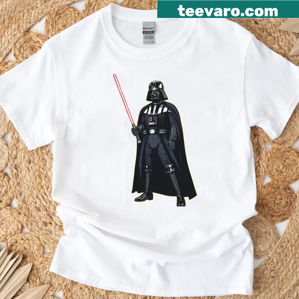 Illustration of a Sith Lord with lightsaber on a stylish T-shirt