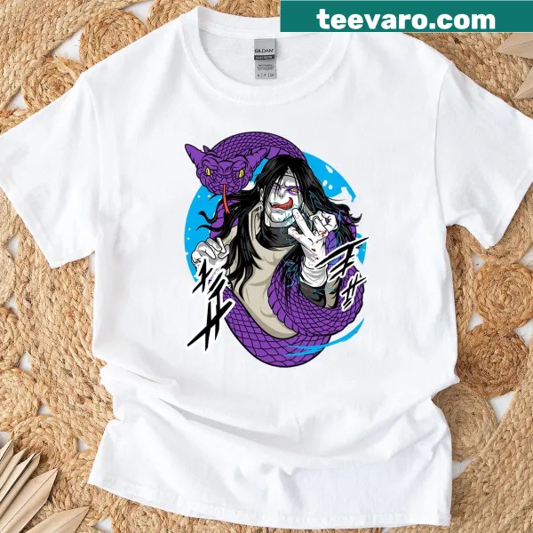 Illustrated sage and snake design on a minimalist T-shirt