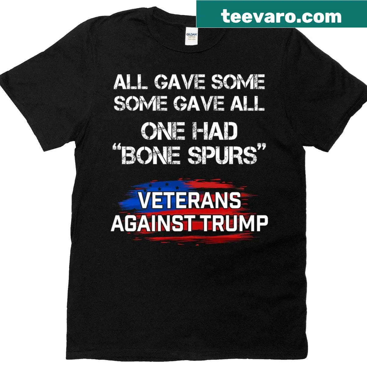 Veterans' pride T-shirt with 'Some Gave All' text — on a men's t-shirt