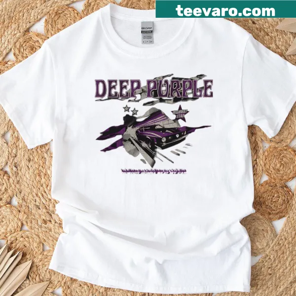 Retro music-themed t-shirt featuring lyrics from popular bands