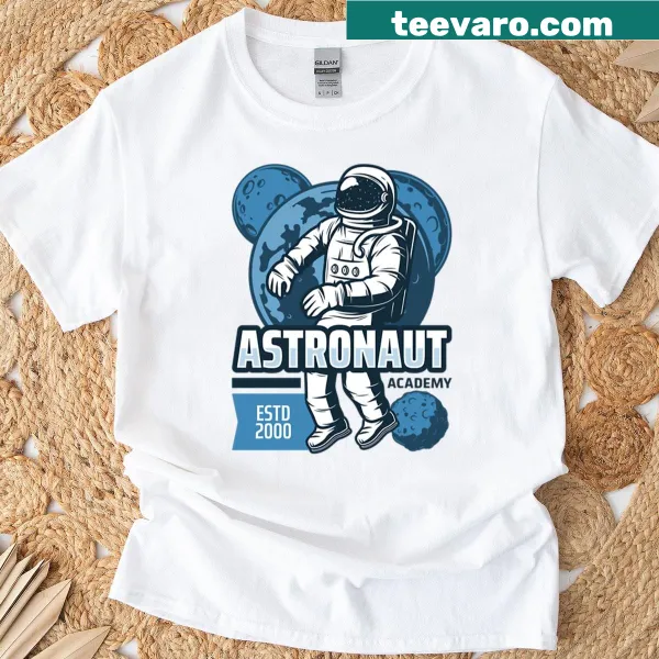 Astronaut exploring space in a galaxy design