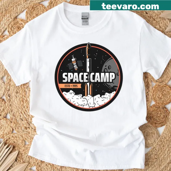 Illustration of a space camp theme exploring the galaxy